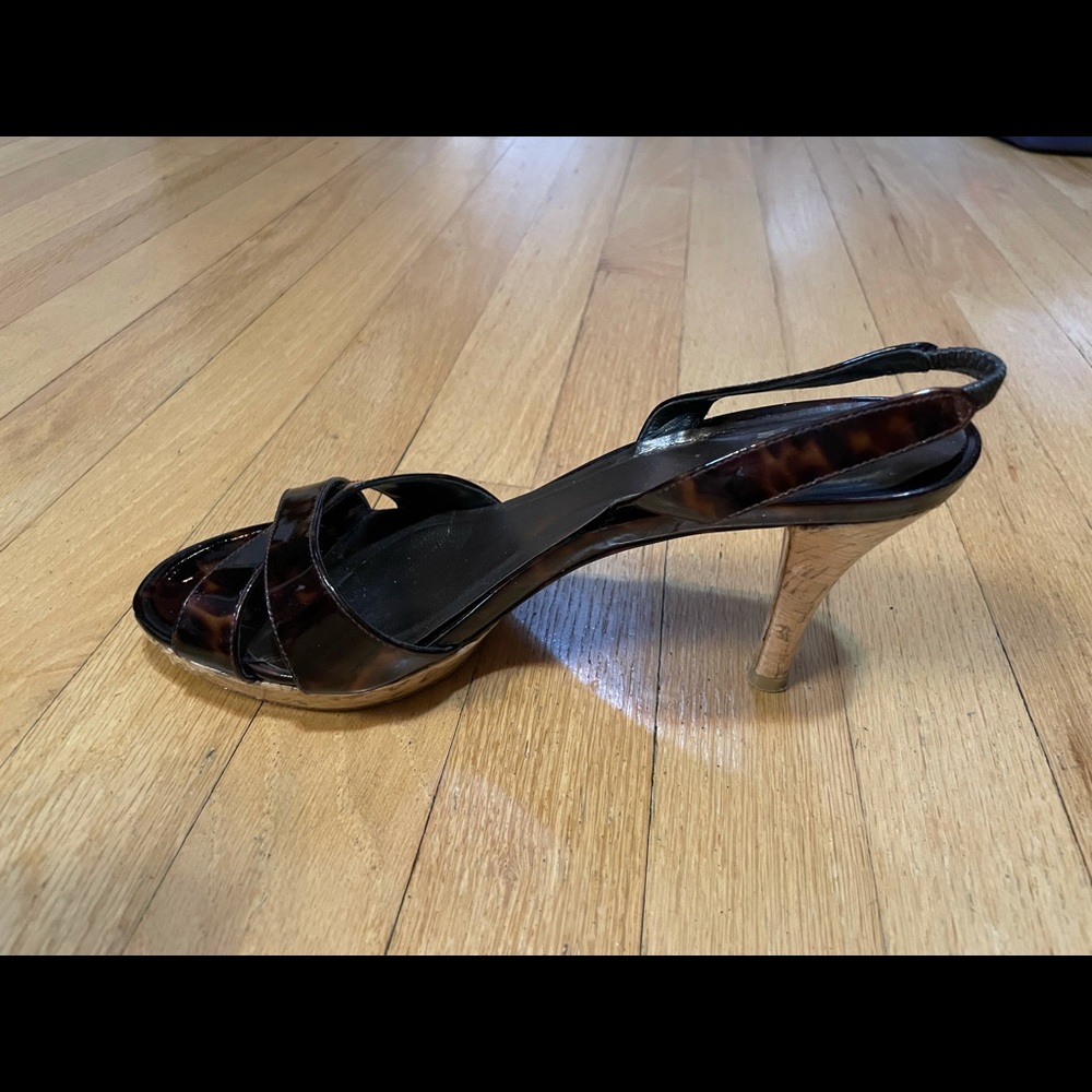STUART WEITZMAN Patent Peeptoe Slingbacks - Picture 12 of 16